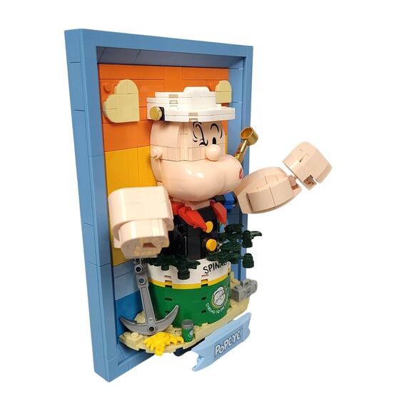 Pantasy Popeye The Sailor 3D Portrait Set 8" 99% Complete Missing Box EUC - Picture 3 of 10